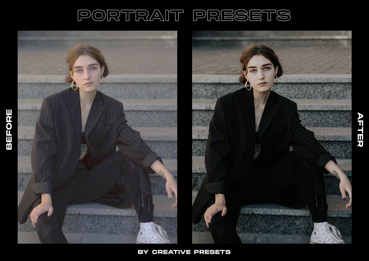 80多个ins风复古时尚人像婚礼摄影街拍LR预设 80 Portrait Lightroom Presets Bundle 插件预设 第7张