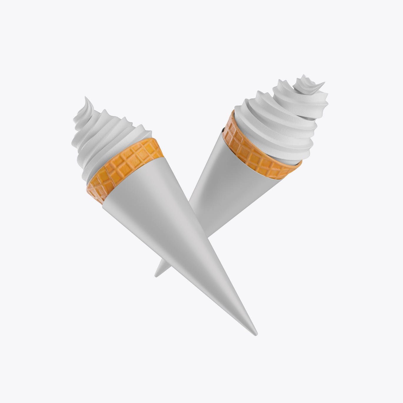 锥形冰淇淋包装设计样机 Soft Ice Cream Cone Mockup 样机素材 第5张