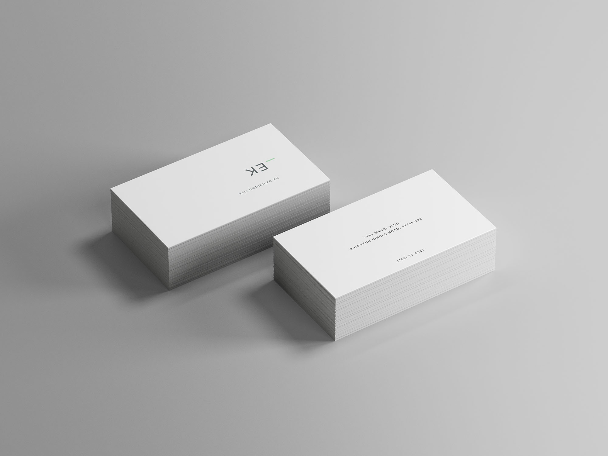 等距名片样机 Isometric Business Card Mockup 样机素材 第1张