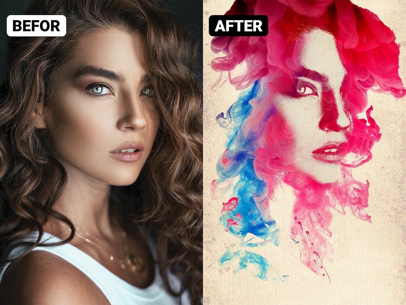 复古水彩效果PS动作模板 Watercolor Photoshop Action 插件预设 第2张