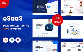 SaaS和创业机构网站模板 OSaaS – SaaS & Startup Agency Template