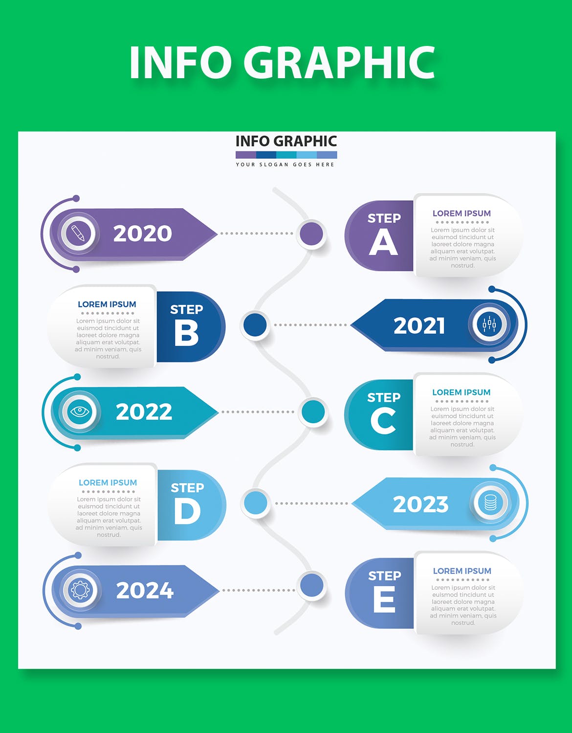 时间轴里程碑信息图表设计素材 Timeline Infographic Design 幻灯图表 第2张