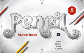Procreate铅笔纹理绘画笔刷 Pencils Procreate Brushes
