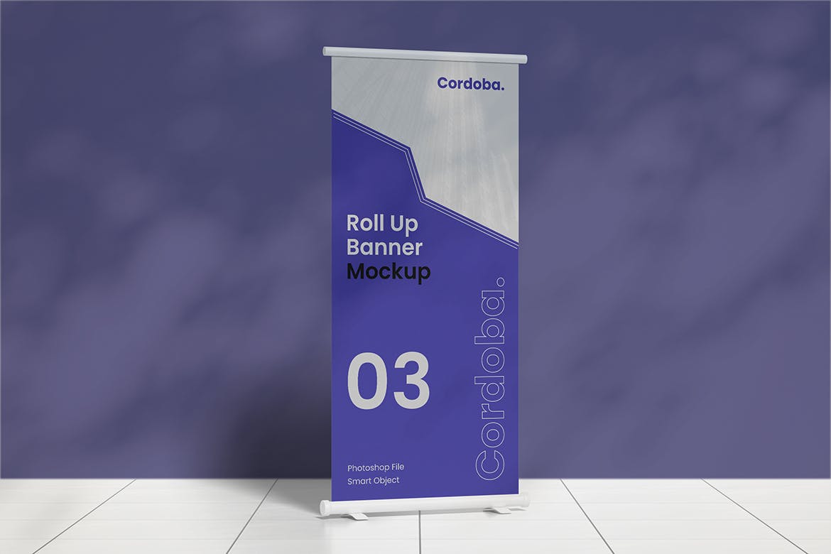 易拉宝Banner海报广告样机图 Stand Banner Mockup 样机素材 第2张