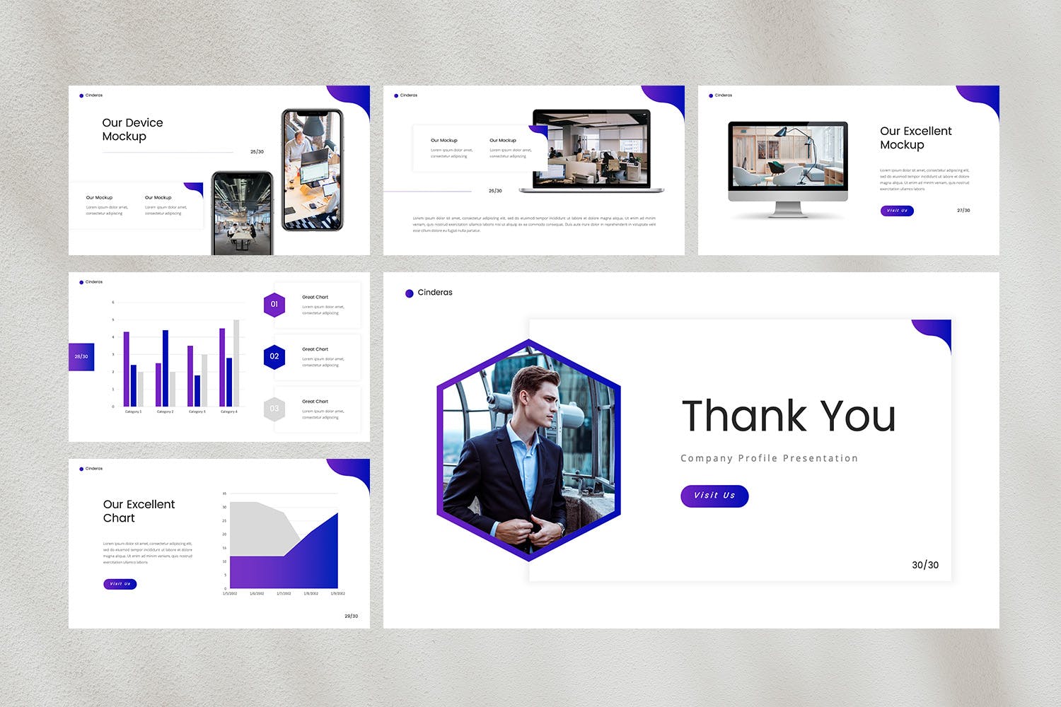 企业公司简介PPT设计模板 Cinderas – Company Profile PowerPoint Template 幻灯图表 第5张