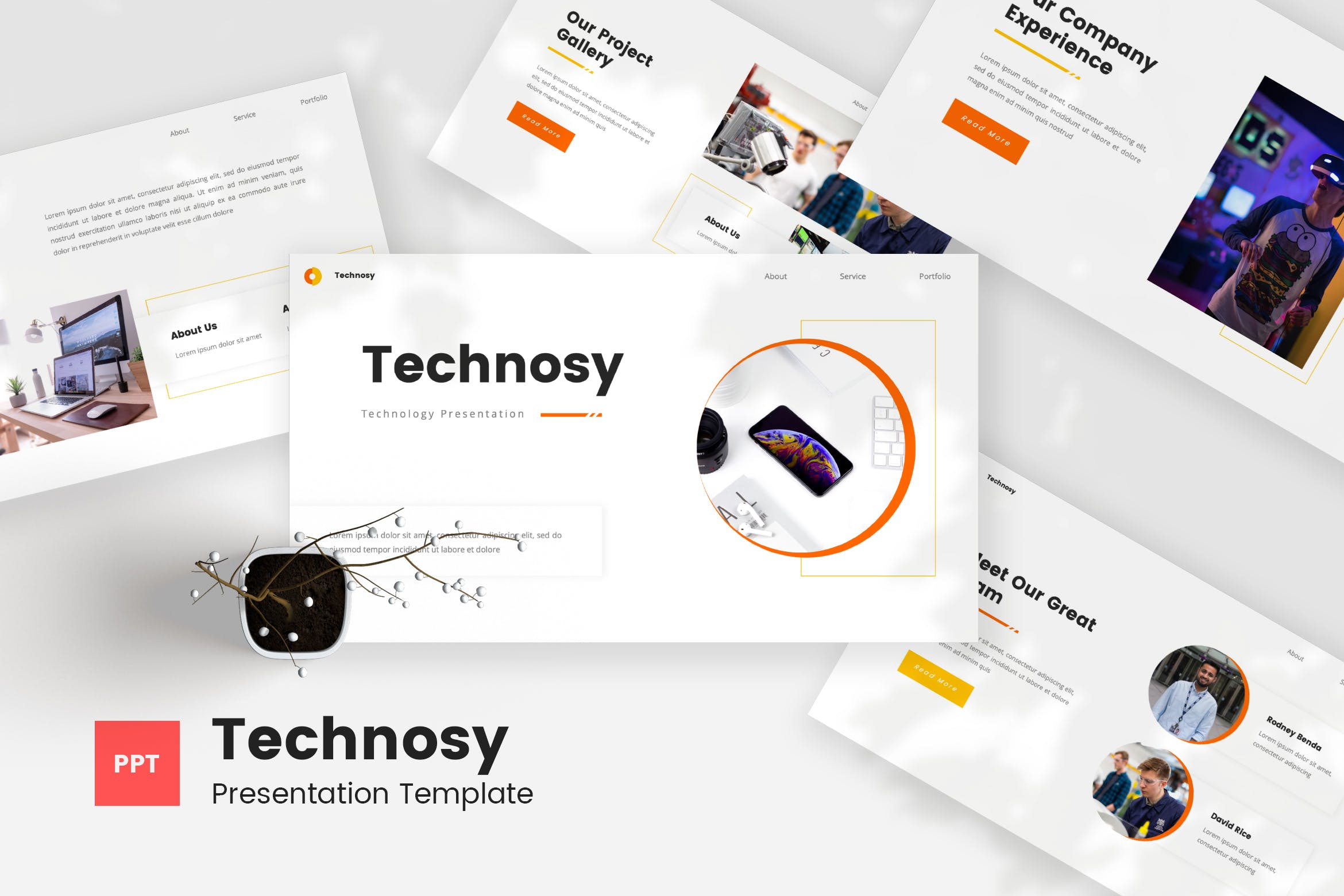 高端技术PPT模板下载 Technosy – Technology Powerpoint Template 幻灯图表 第1张