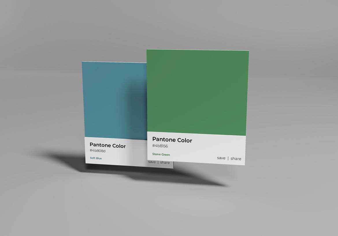 潘通色彩卡片样机图 Pantone Card Mockup 样机素材 第4张