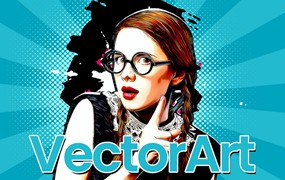 矢量艺术照片处理效果PS动作模板 VectorArt – Photoshop Action