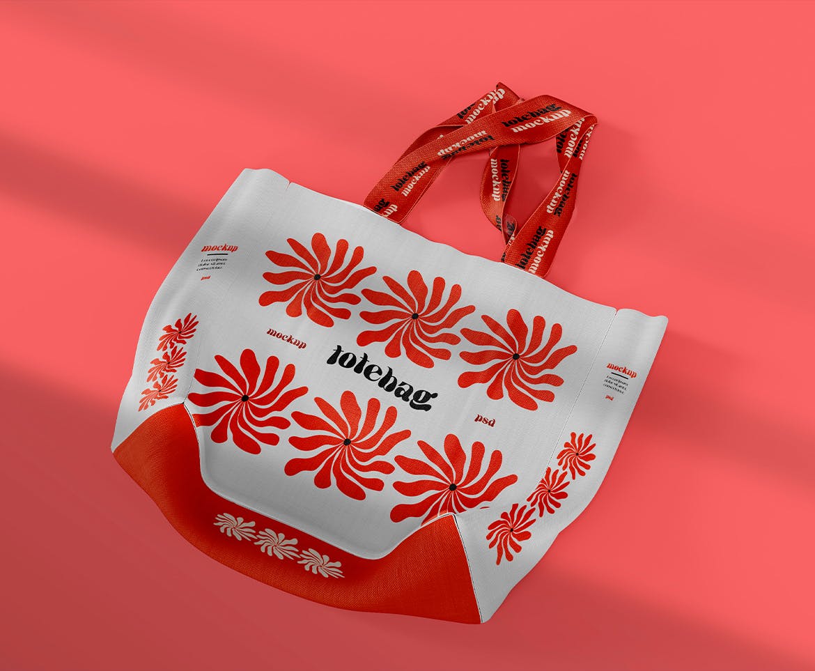 购物袋手提袋设计样机图 Tote Bag Mockup 样机素材 第2张