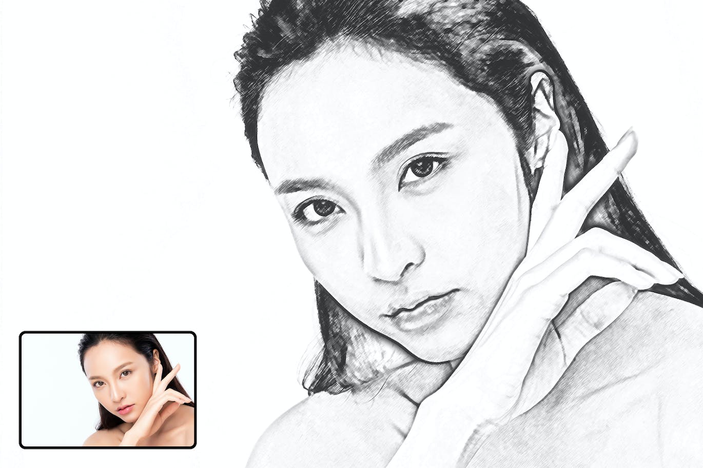 艺术铅笔素描效果PS动作模板 Artistic Pencil Sketch Photoshop Action 插件预设 第3张