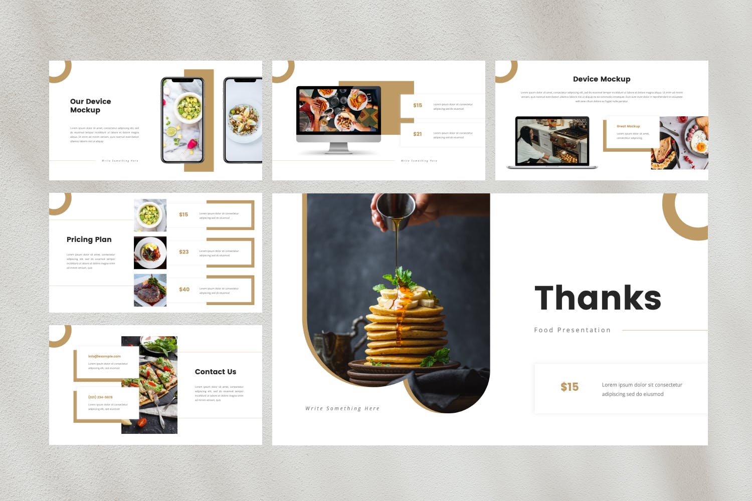 食品菜单展示幻灯片演示PPT模板 Fooding – Food PowerPoint Template 幻灯图表 第5张