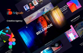 创意机构网站着陆页设计Figma模板 Belgrade – Creative Agency Figma Template