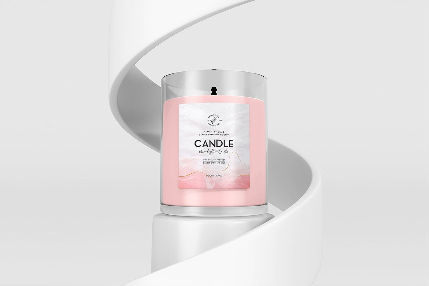 玻璃蜡烛罐和盒子设计样机套装 Glass Candle Jar and Box Mockup Set 样机素材 第2张