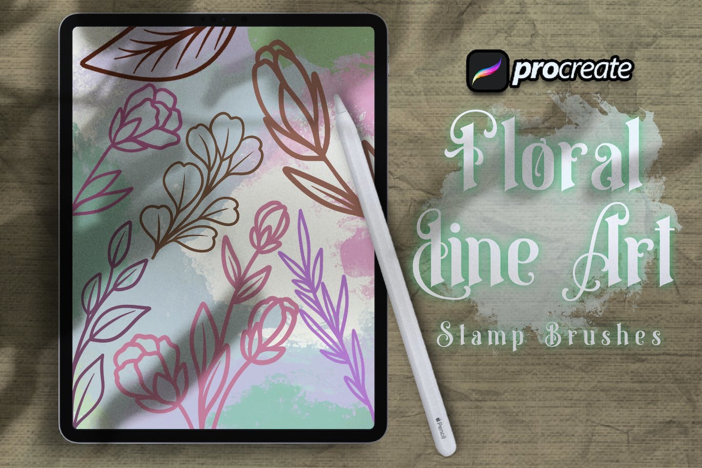 花卉Procreate印章绘画笔刷素材 Dans Floral Stamp Brush Procreate 笔刷资源 第1张