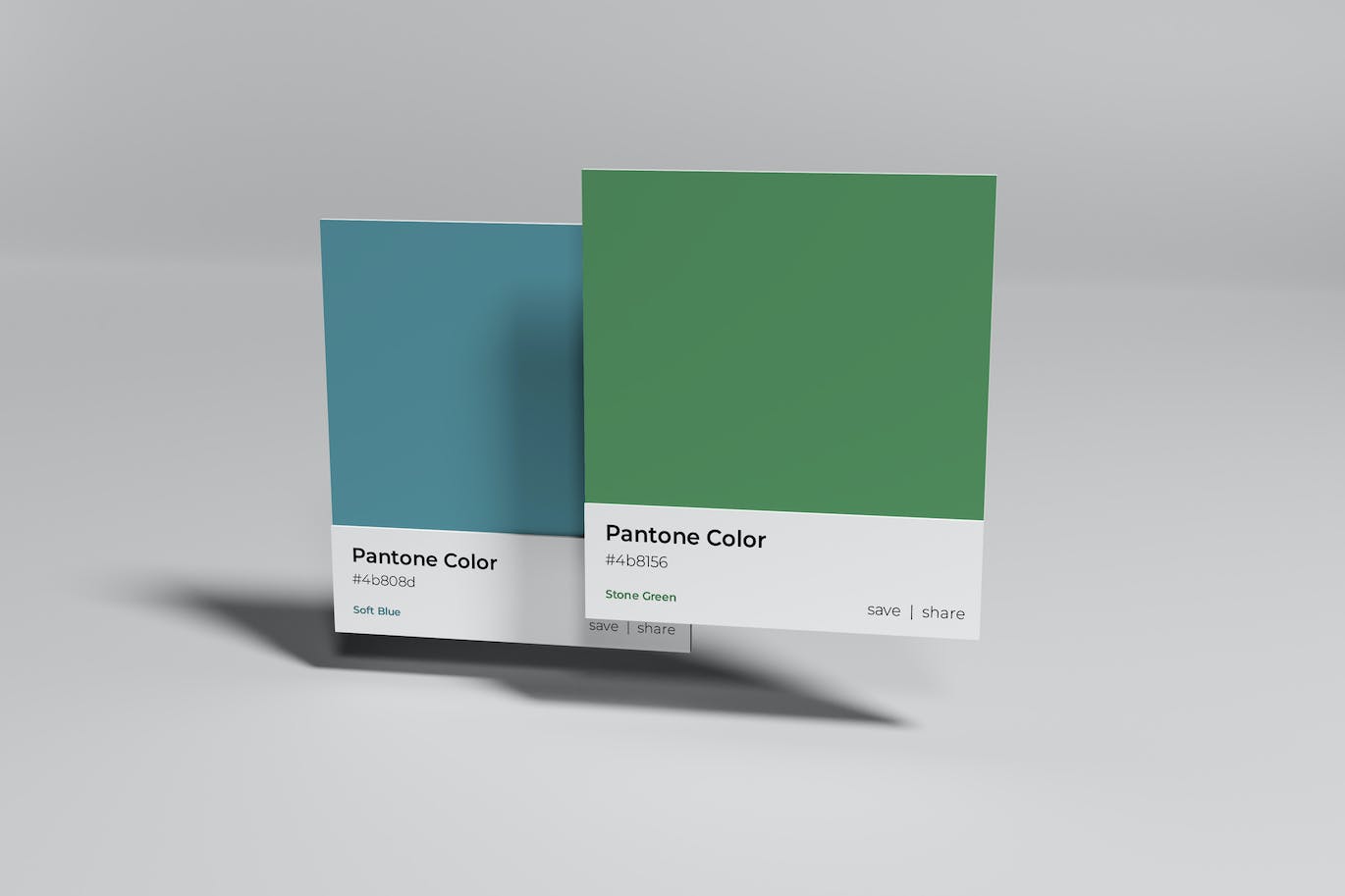 潘通色彩卡片样机图 Pantone Card Mockup 样机素材 第1张