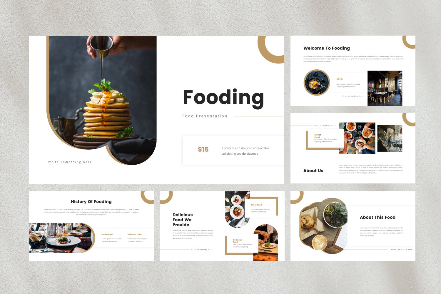 食品菜单展示幻灯片演示PPT模板 Fooding – Food PowerPoint Template 幻灯图表 第2张