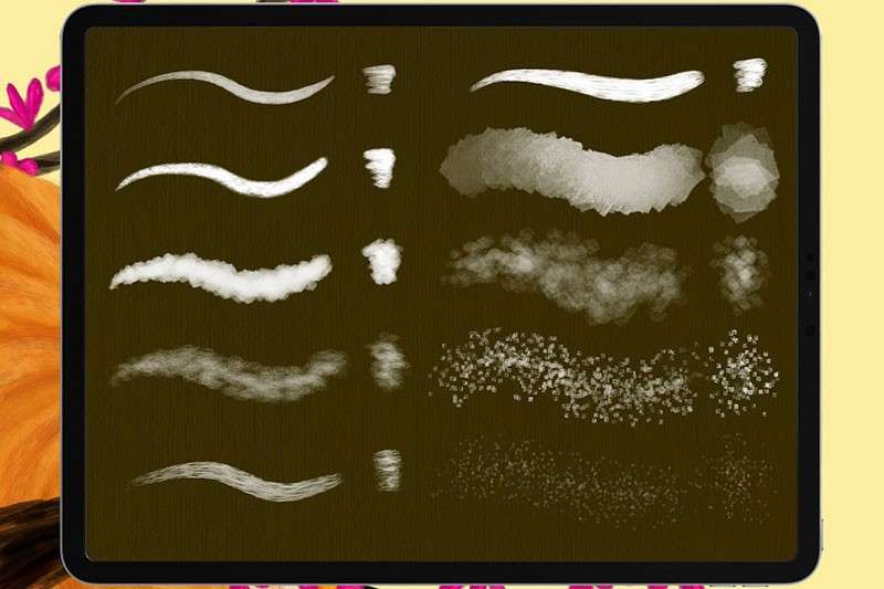 10种水粉效果Procreate笔刷 笔刷资源 第2张