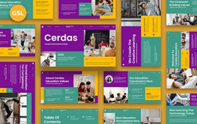 教育教学培训谷歌幻灯片模板下载 Cerdas – Education Google Slides