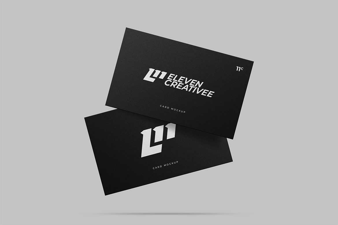 悬浮名片展示样机图v2 Card Mockup 2 样机素材 第1张