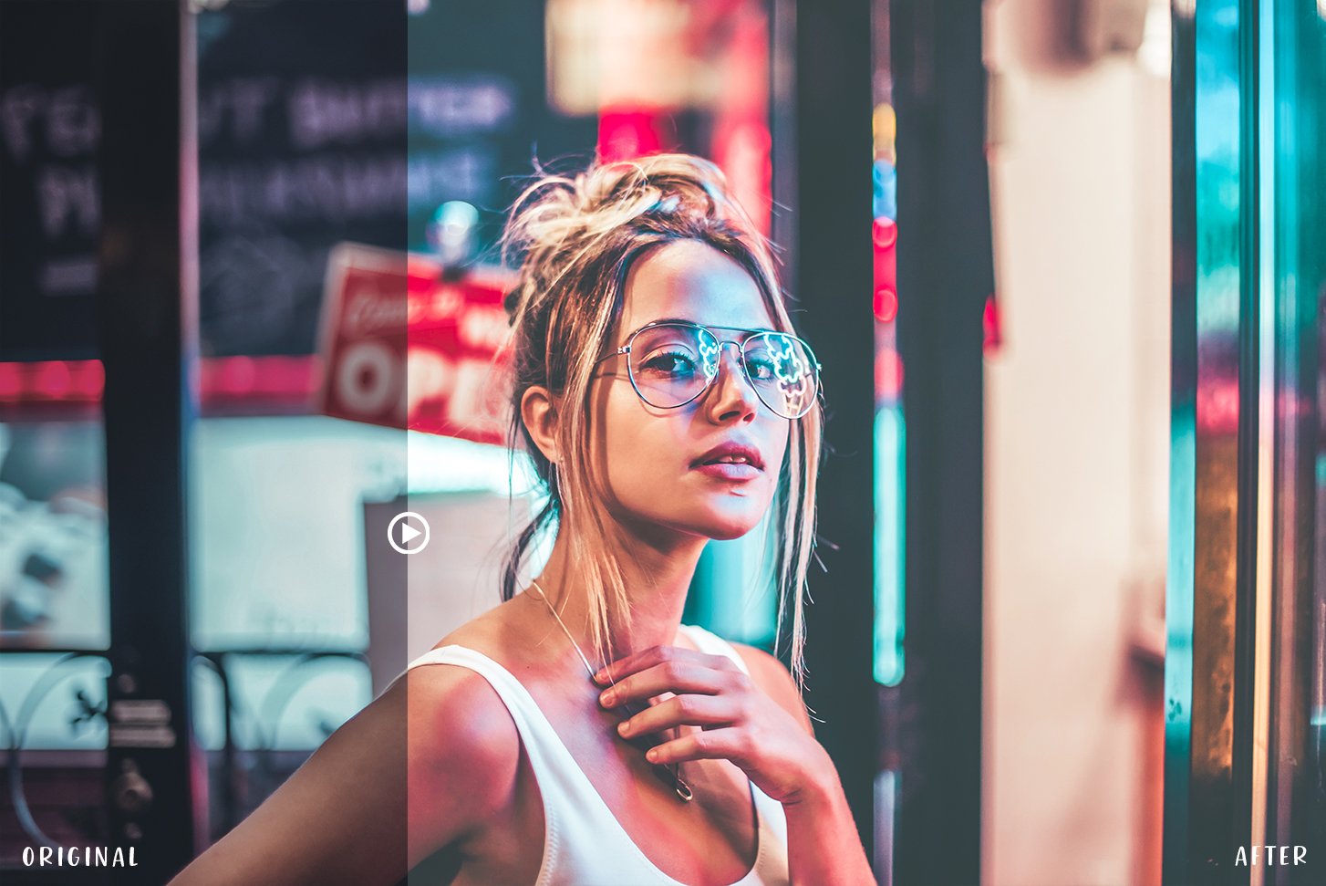 15个潮流复古赛博朋克夜景街拍霓虹灯Lightroom预设 Neon Light Lightroom Presets 插件预设 第7张