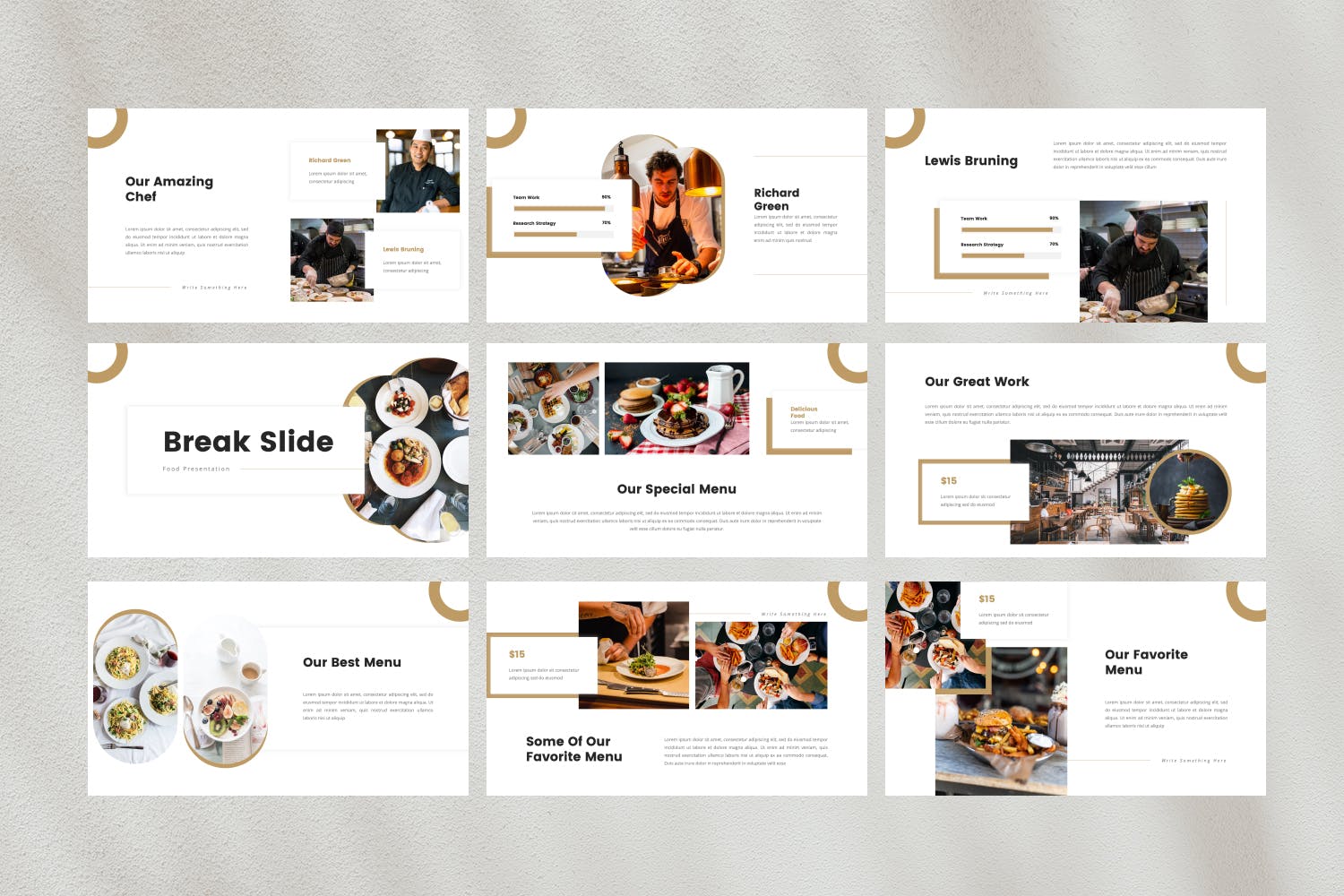 食品菜单展示幻灯片演示PPT模板 Fooding – Food PowerPoint Template 幻灯图表 第4张