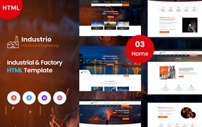 现代工业和工厂网站模板 Industrio – Industrial Industry & Factory