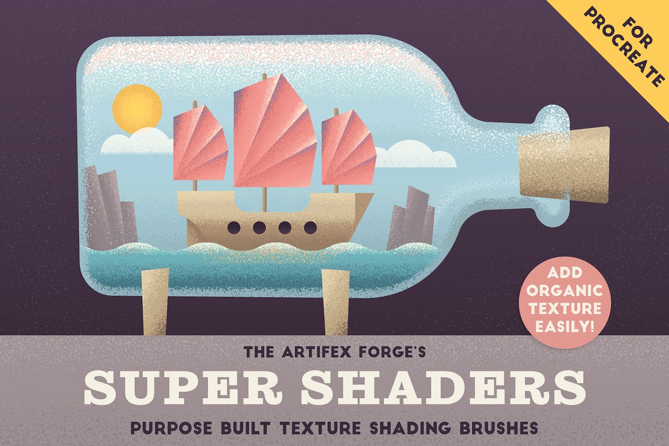 超级着色器Procreate笔刷 Super Shaders – Procreate Brushes 笔刷资源 第1张