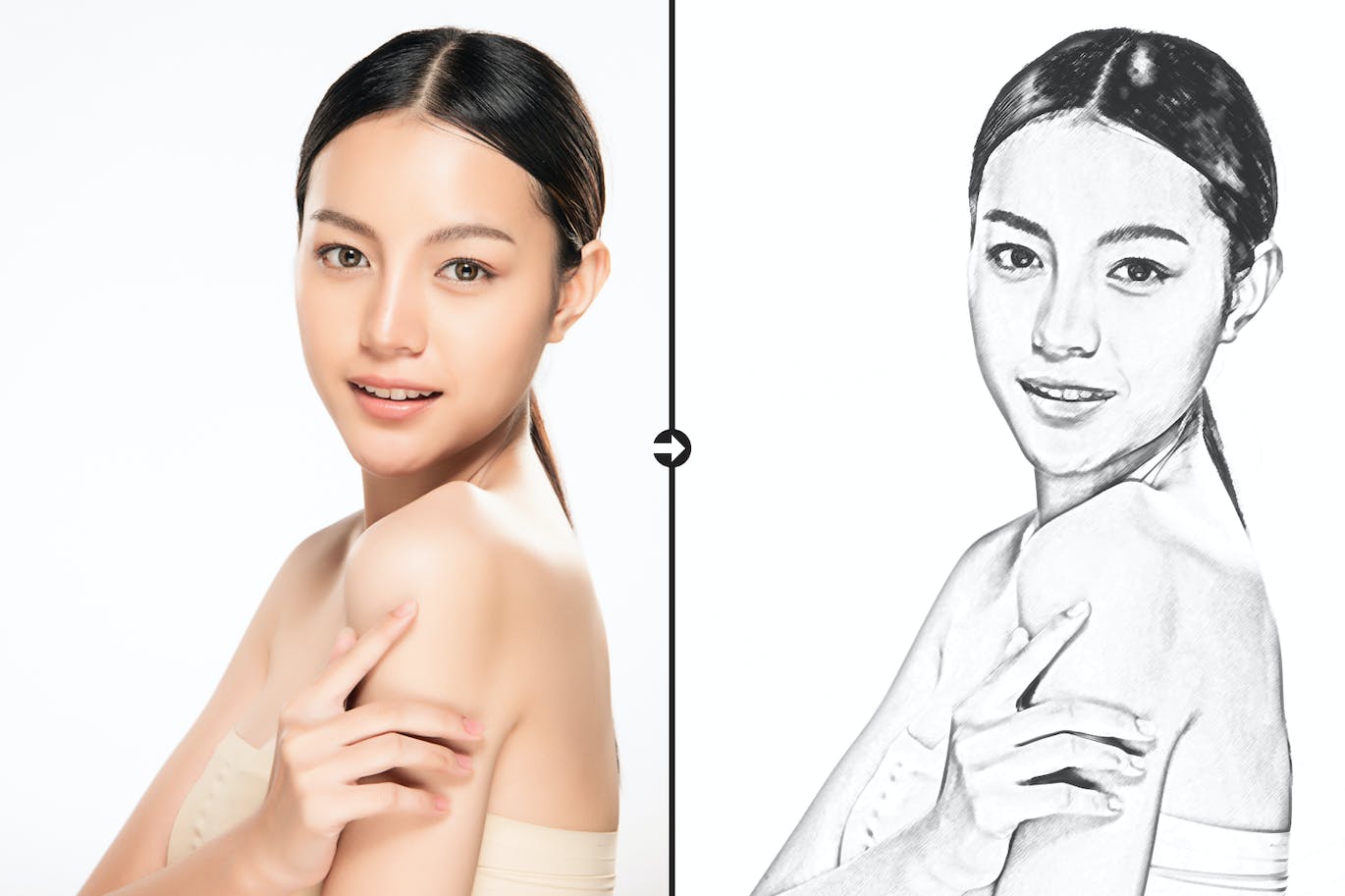 艺术铅笔素描效果PS动作模板 Artistic Pencil Sketch Photoshop Action 插件预设 第4张