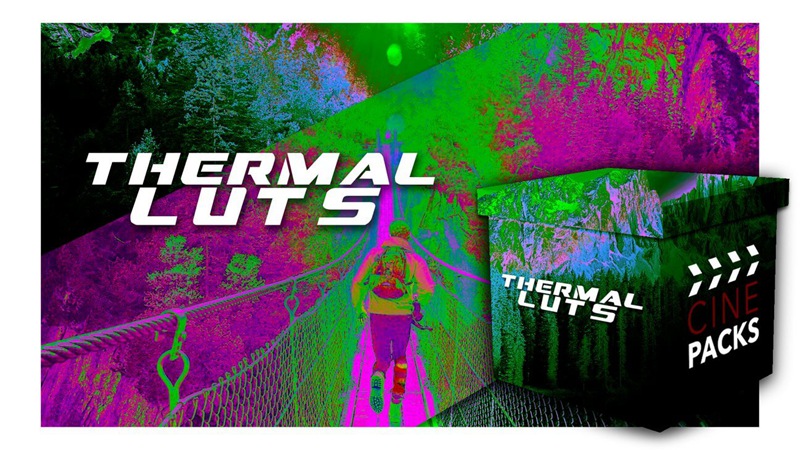 Cinepacks 16个独特潮流复古红外热感成像霓虹LUTS调色预设 Thermal LUTS 插件预设 第1张