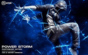 电力风暴效果照片处理Photoshop动作 Power Storm Photoshop Action