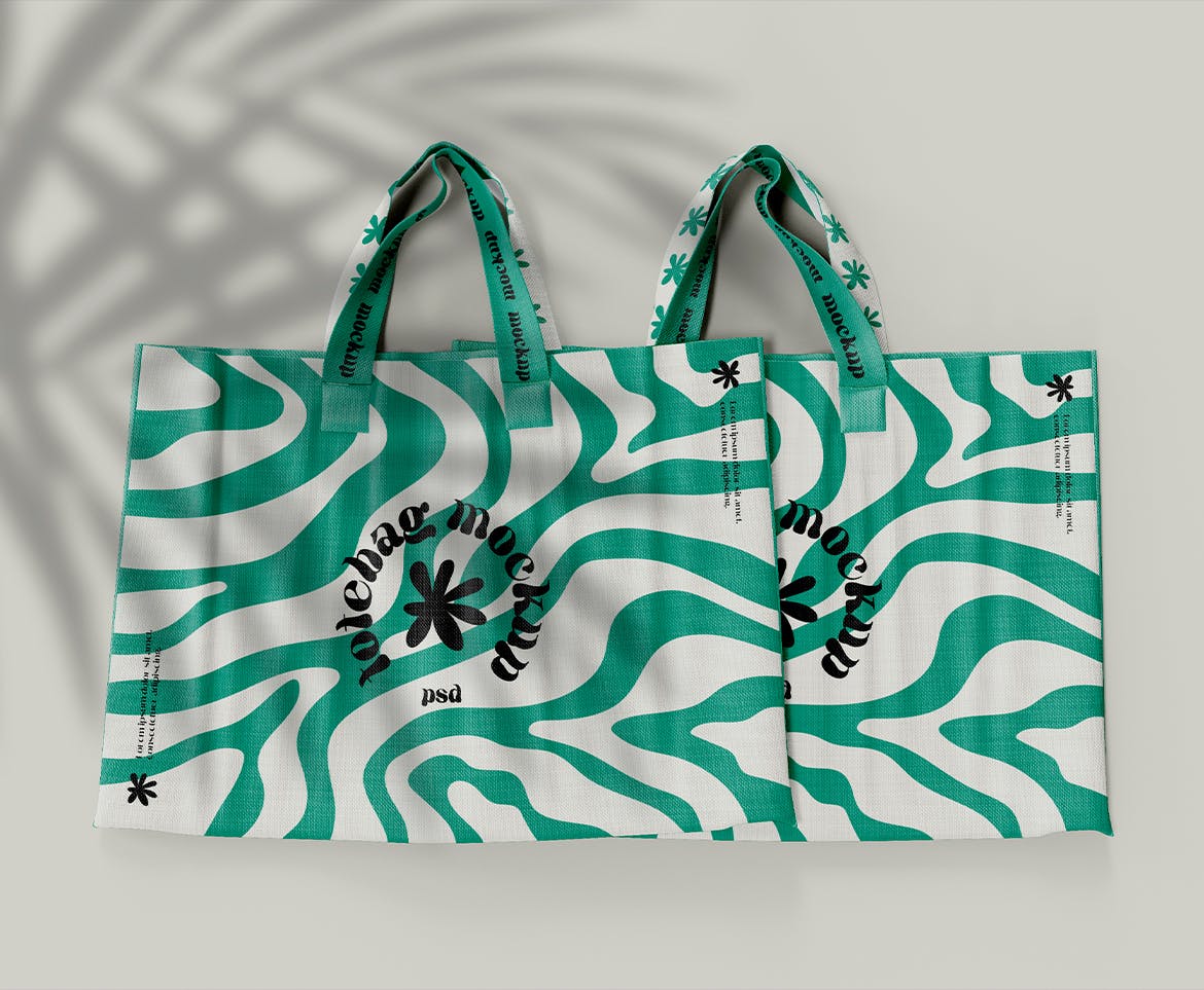 纺布手提袋设计样机图 Tote Bag Mockup 样机素材 第2张