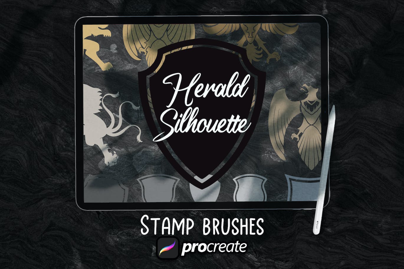 纹章Procreate印章绘画笔刷素材 Heraldic Stamp Brush Procreate 笔刷资源 第2张