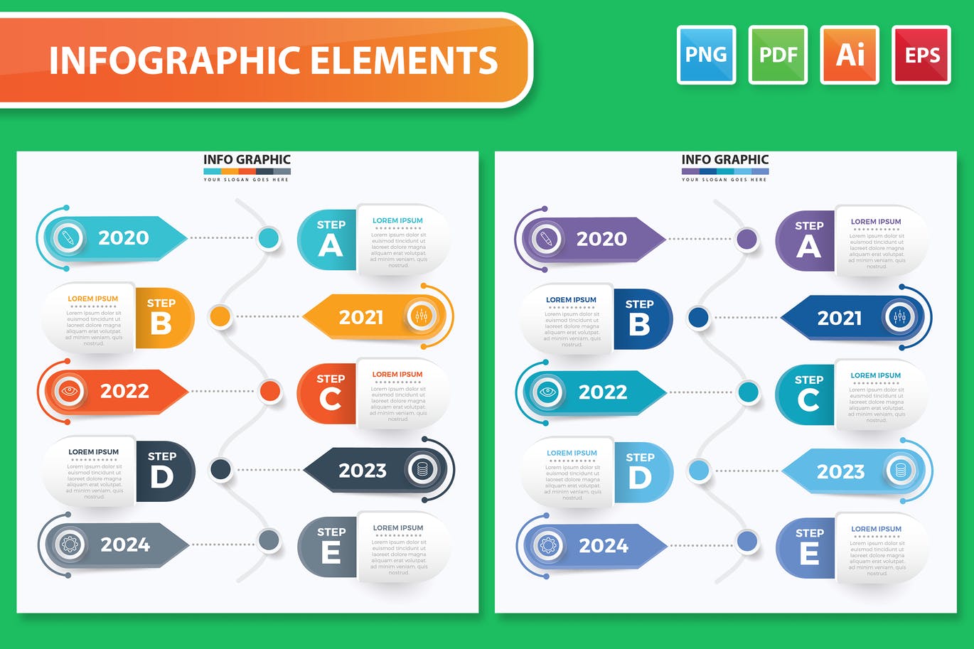 时间轴里程碑信息图表设计素材 Timeline Infographic Design 幻灯图表 第1张