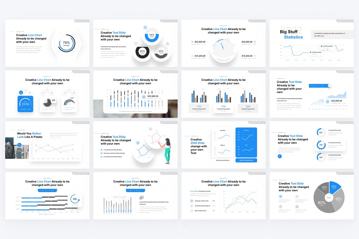 办公自定义图表演示PPT模板 Office & Custom Chart PowerPoint Template 幻灯图表 第2张