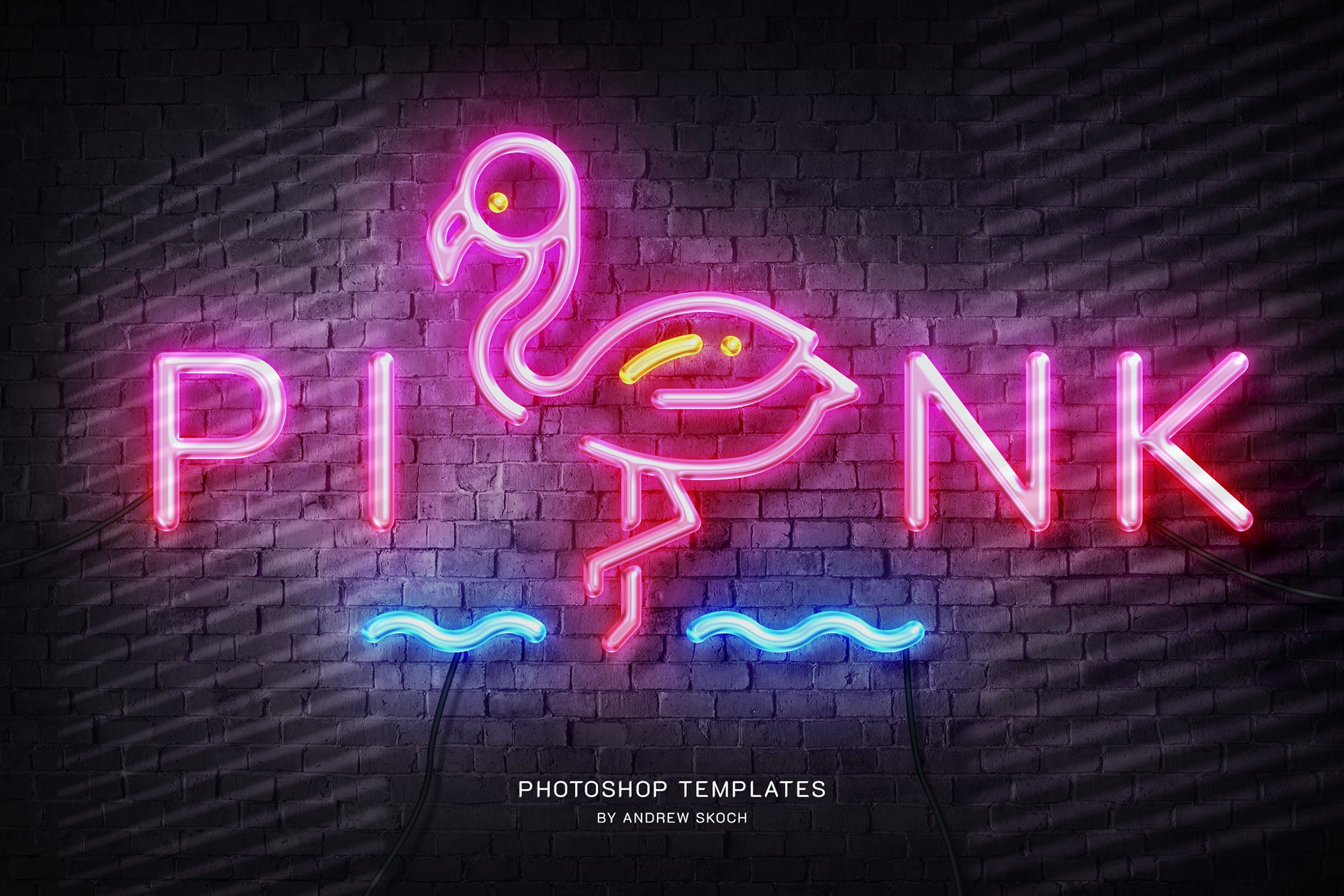 霓虹墙标志PSD样机模板 Neon Wall Sign Templates 样机素材 第7张