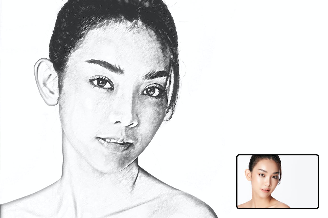 艺术铅笔素描效果PS动作模板 Artistic Pencil Sketch Photoshop Action 插件预设 第7张