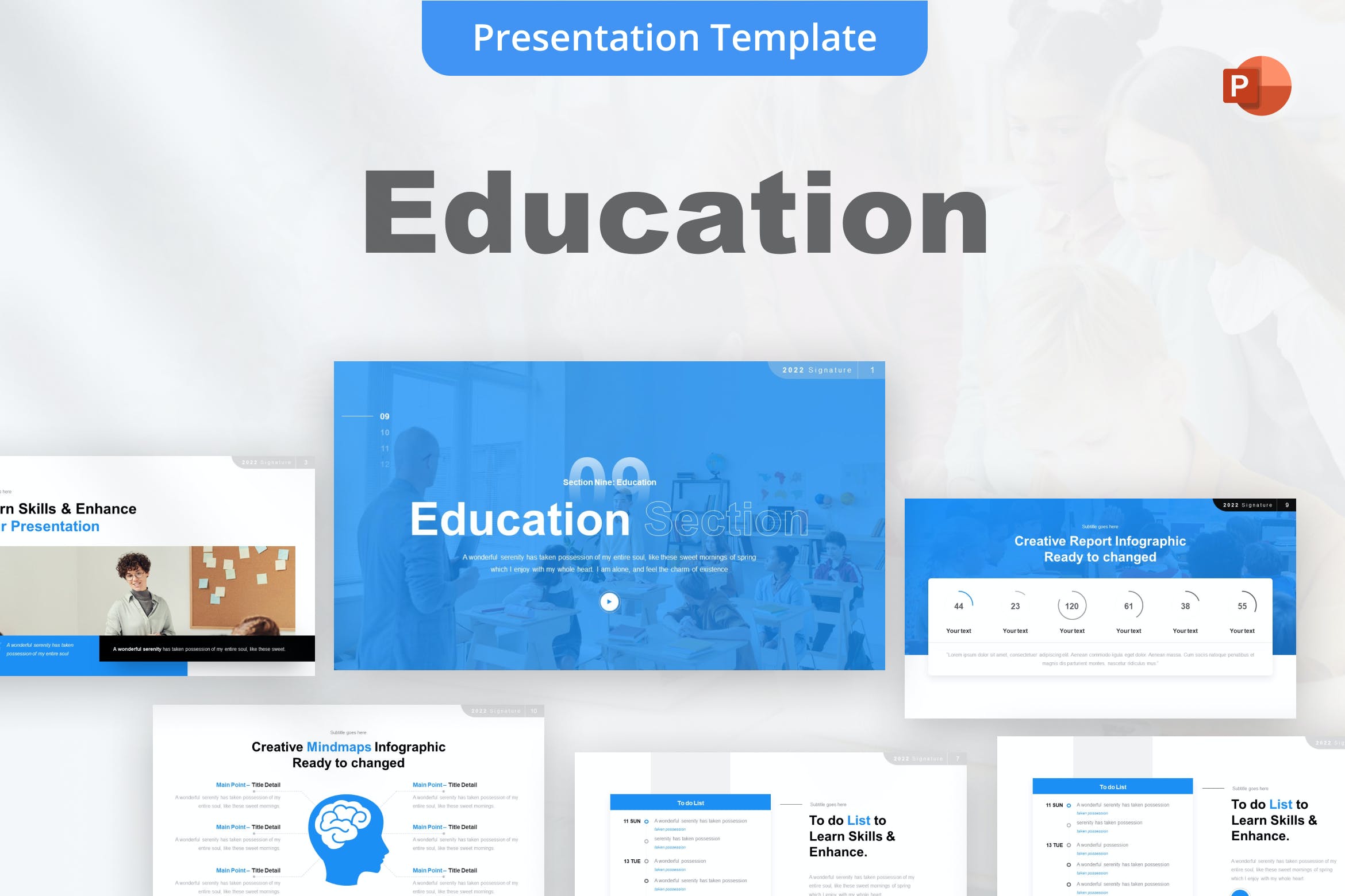 学生教育PowerPoint演示模板 Education PowerPoint Template 幻灯图表 第1张