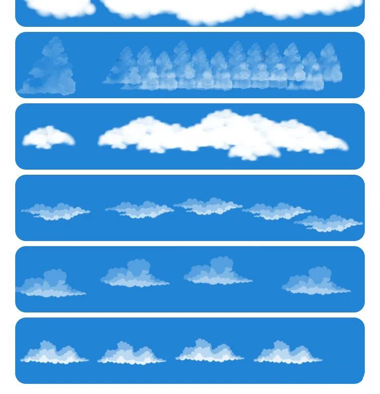 笔刷资源-22款天空云朵PS和procreate笔刷素材下载 笔刷资源 第5张
