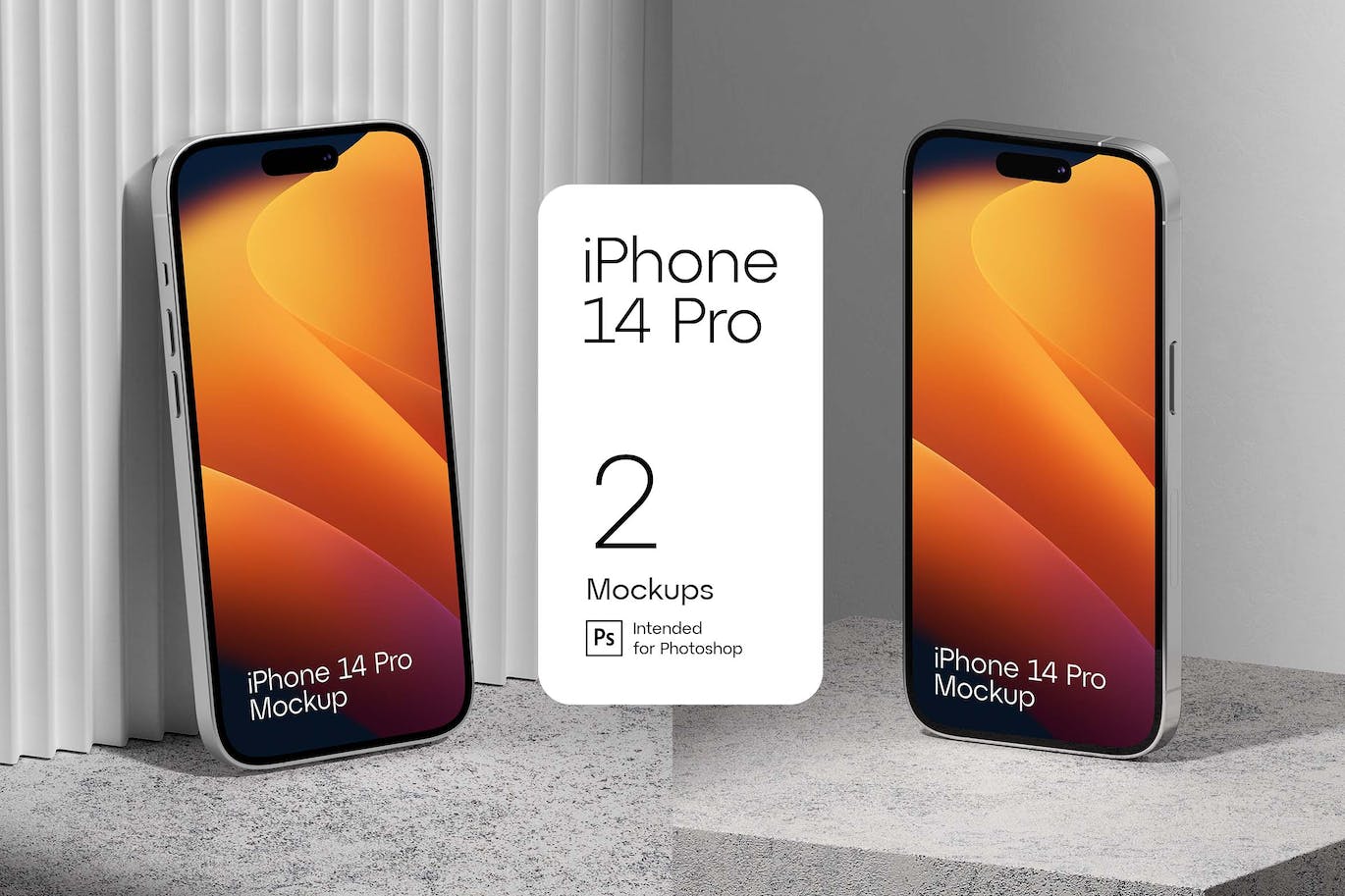 苹果iPhone 14 Pro屏幕UI展示样机 iPhone 14 Pro Mockups 样机素材 第1张