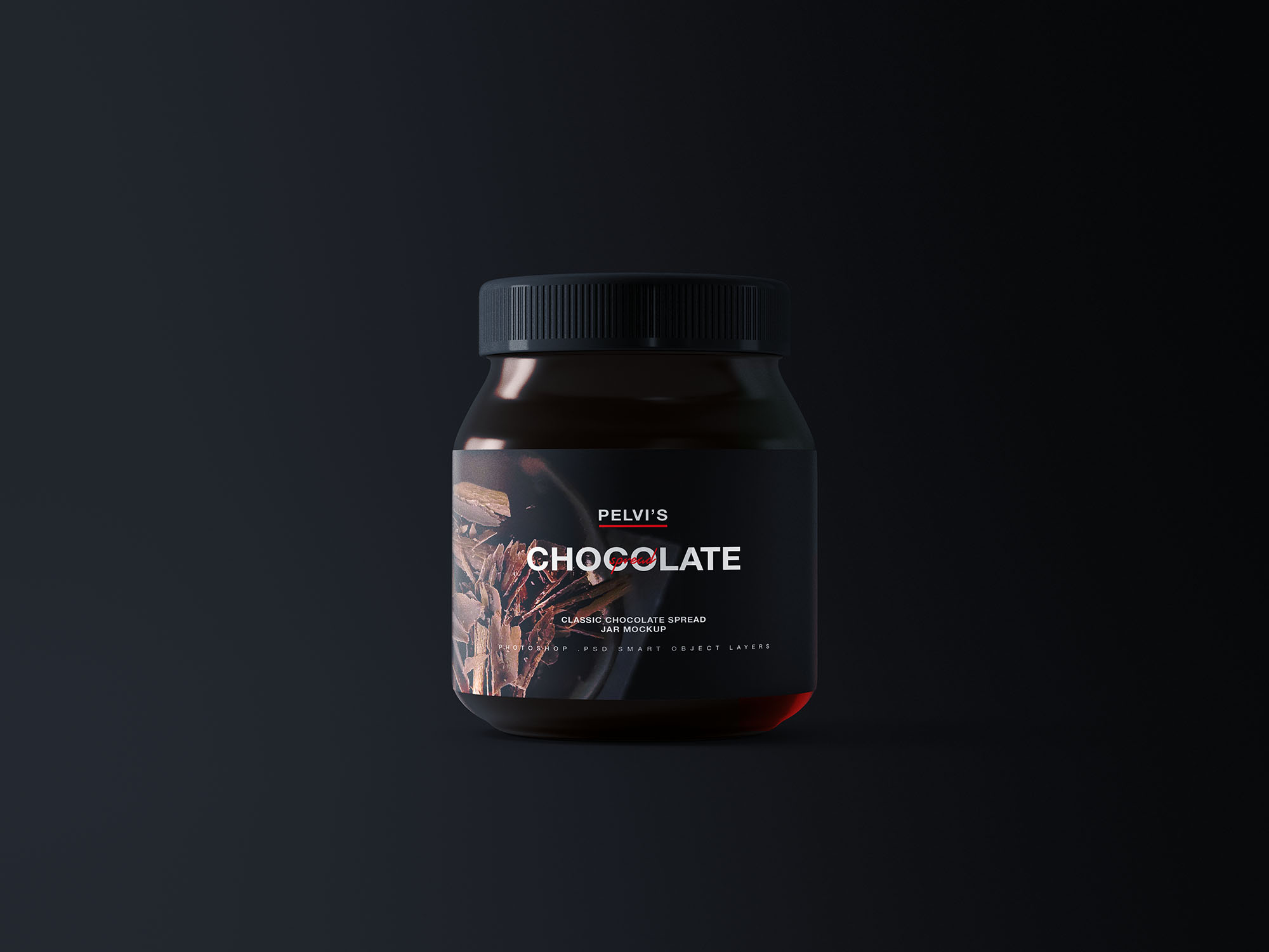 巧克力酱罐包装样机 Chocolate Jar Mockup 样机素材 第1张