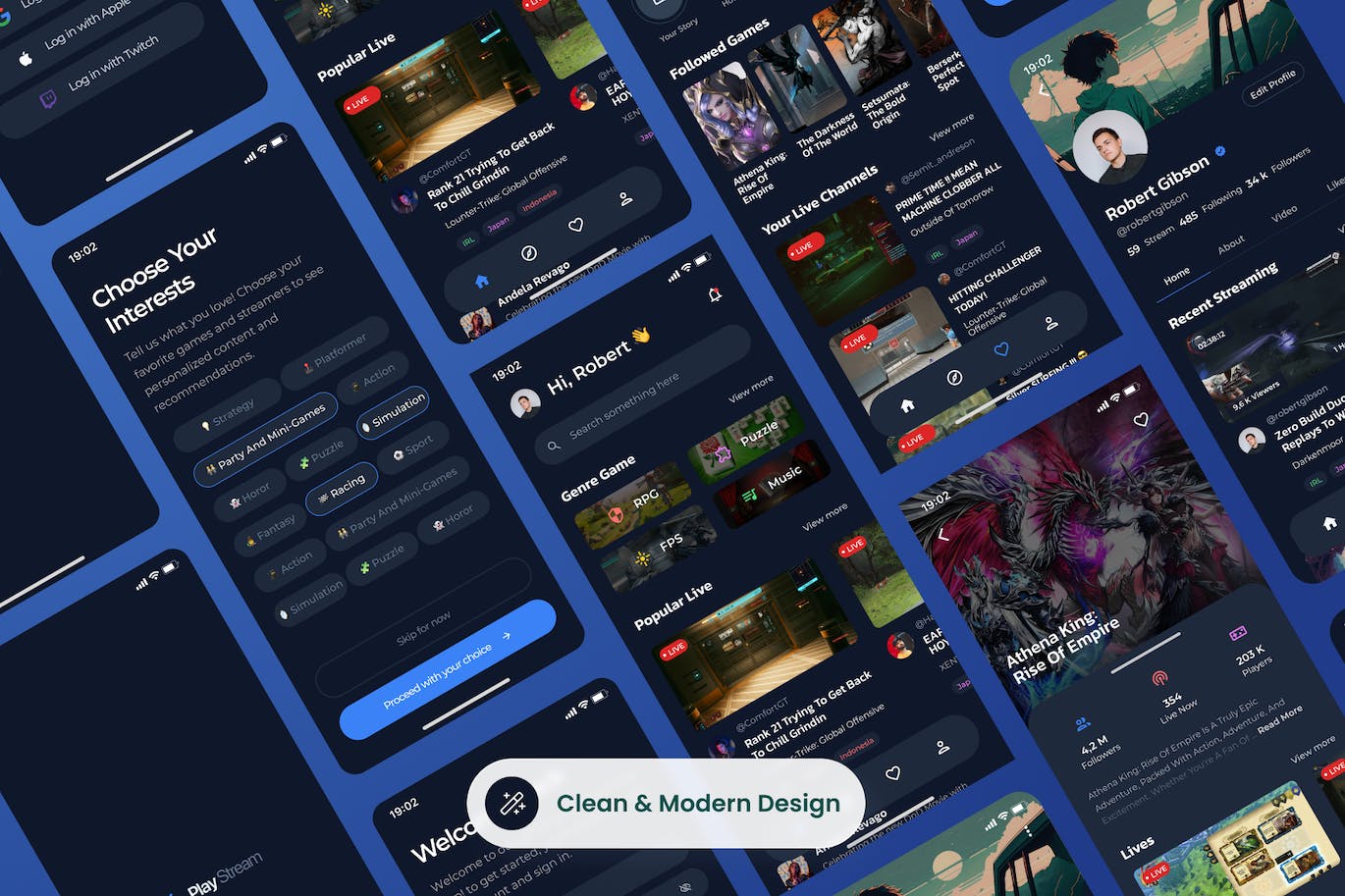 游戏直播流媒体平台App UI套件 Play Stream – Game Streaming UI Kit APP UI 第5张