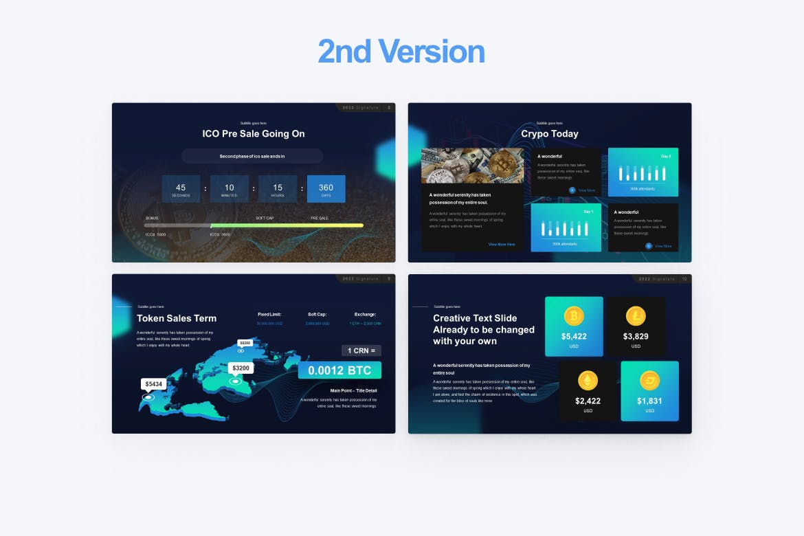 加密货币Powerpoint模板下载 Crypto PowerPoint Template 幻灯图表 第3张