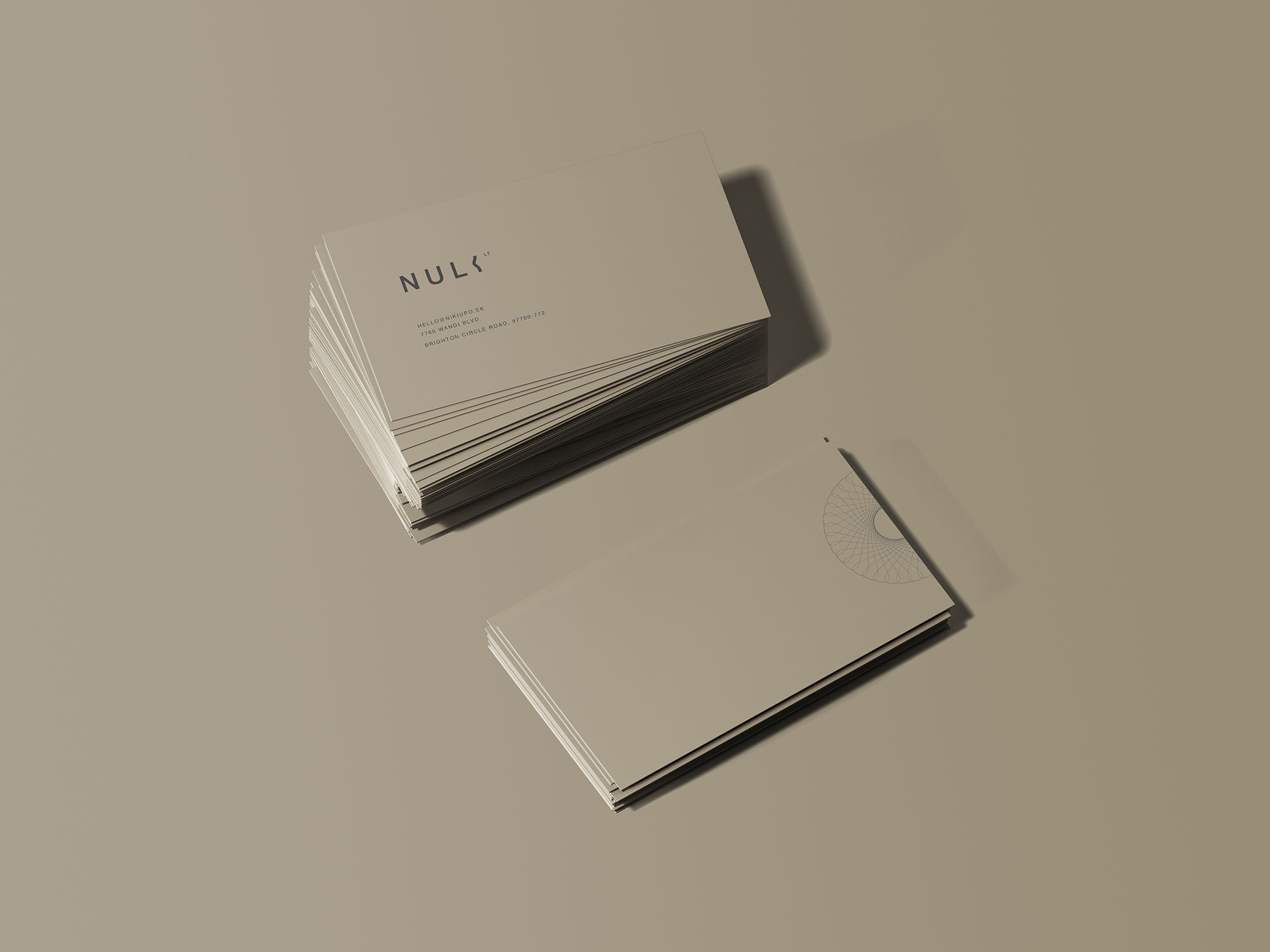 文具品牌名片展示样机 （PSD） Branding Business Cards Mockup (PSD) 样机素材 第1张