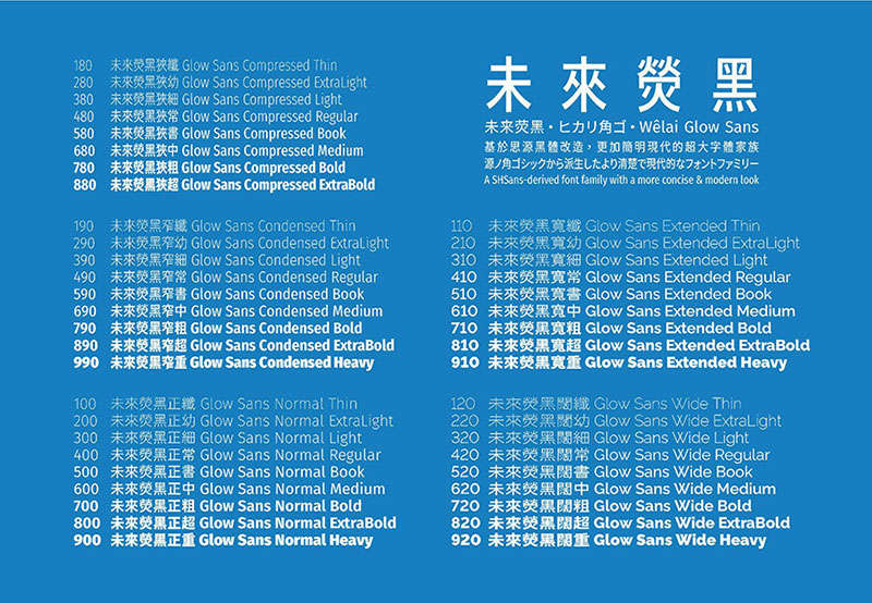 未来荧黑字体完整版，免费商用字体 设计素材 第10张