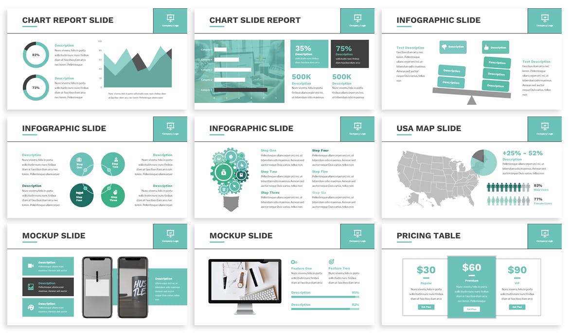 商业计划方案PPT素材 Formi – Business Plan Powerpoint Template 幻灯图表 第4张