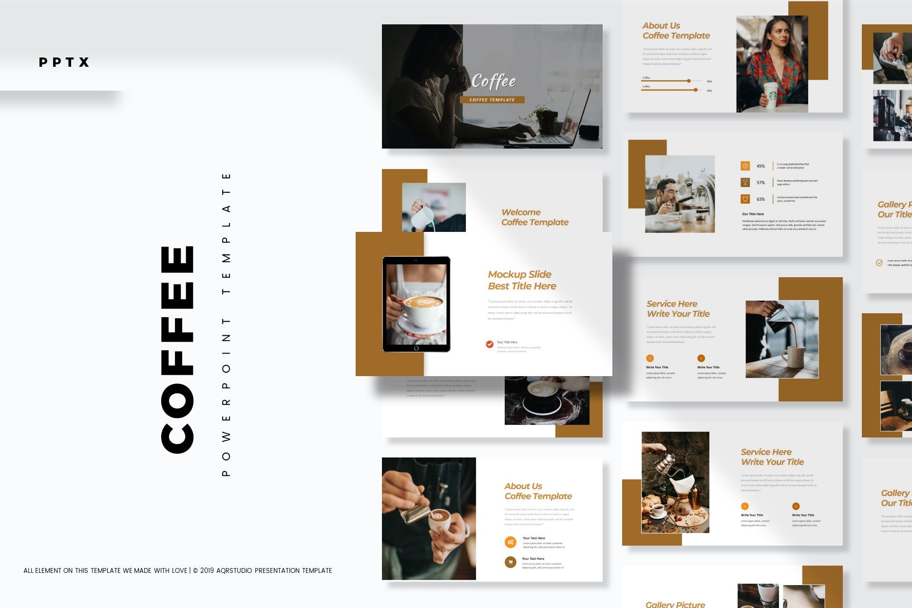 咖啡文化演示文稿PPT模板 Coffee – Powerpoint Template 幻灯图表 第1张