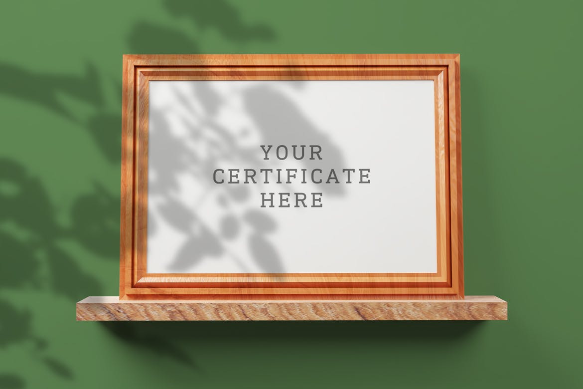 证书框架样机图 Certificate Shelf Mockup 样机素材 第3张