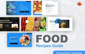 食物食谱指南PPT幻灯片模板 Food Recipes Guide PowerPoint Template
