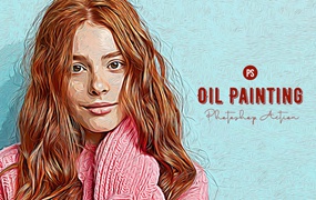 油画效果PS动作模板 Oil Painting Photoshop Action