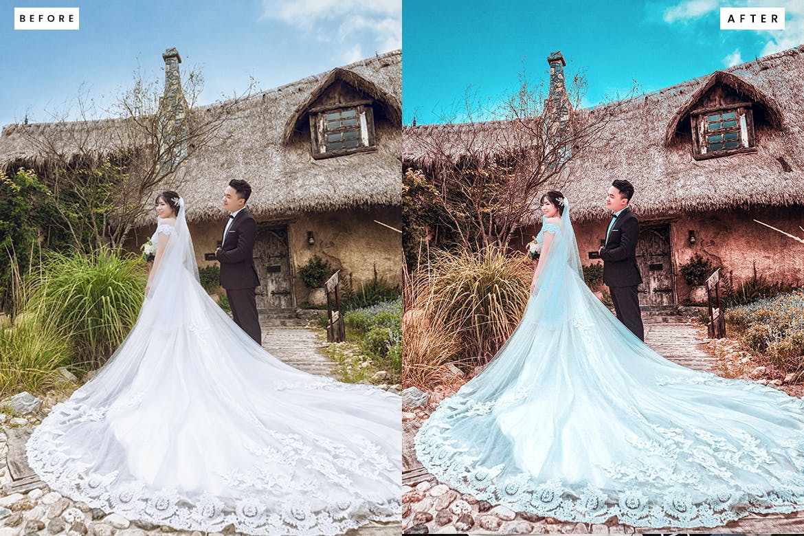 婚礼照片调色处理Photoshop动作 Wedding Photoshop Action 插件预设 第4张